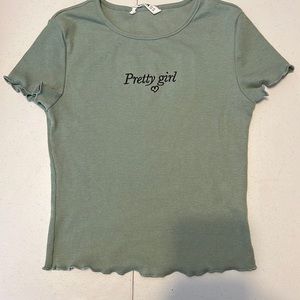 Brand new out of the plastic sea glass green size 10y